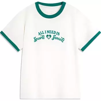 Футболка женская из коллекции Sports Life, молочно-белая Lining
