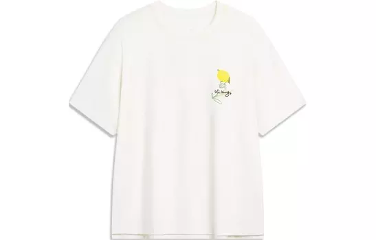 Футболка женская из коллекции Sports Life, молочно-белая Lining