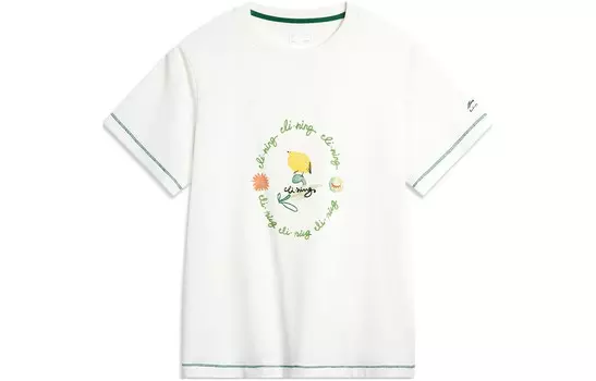 Футболка женская из коллекции Sports Life, молочно-белая Lining