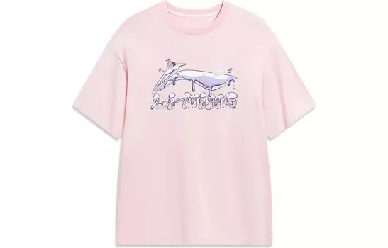 Футболка женская из коллекции Sports Life розового цвета Lining