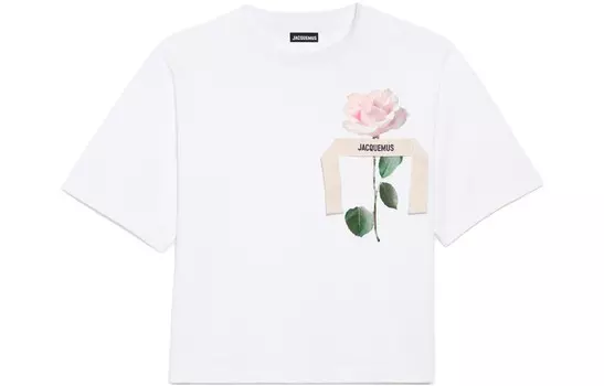 Футболка женская Jacquemus, розово-белый