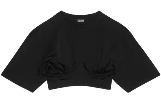 Футболка женская Jacquemus с короткими рукавами, черный