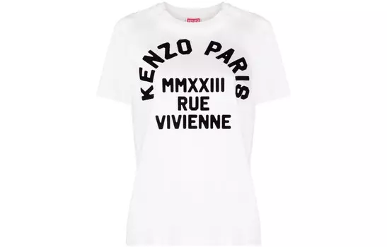 Футболка женская Kenzo, белый / черный