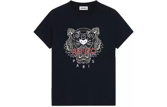 Футболка женская Kenzo Classic Tiger Head, черный / красный