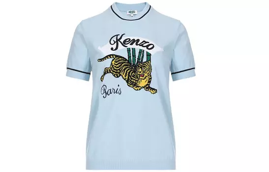 Футболка женская Kenzo, небесно-голубой