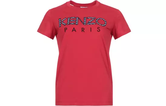 Футболка женская Kenzo с буквенным логотипом, красный