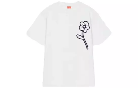 Футболка женская Kenzo с цветком, белый