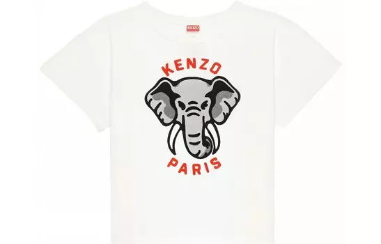 Футболка женская Kenzo с принтом, белый
