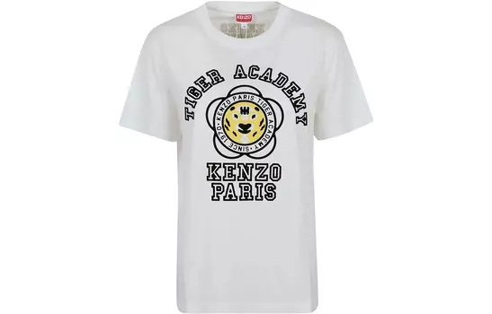 Футболка женская Kenzo с принтом, белый / черный