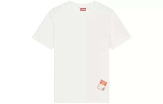 Футболка женская Kenzo с принтом, белый / оранжевый