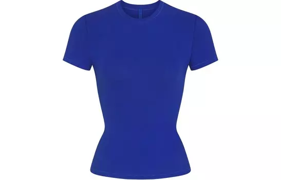 Футболка женская кобальтово-синяя Skims