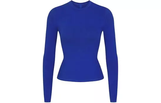 Футболка женская кобальтово-синяя Skims