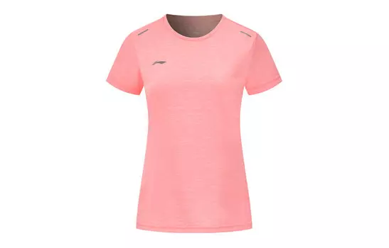 Футболка женская кораллово-розовая Lining