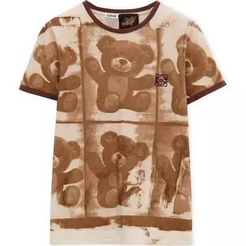 Футболка женская коричневая Loewe