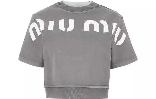 Футболка женская коричневая Miu Miu