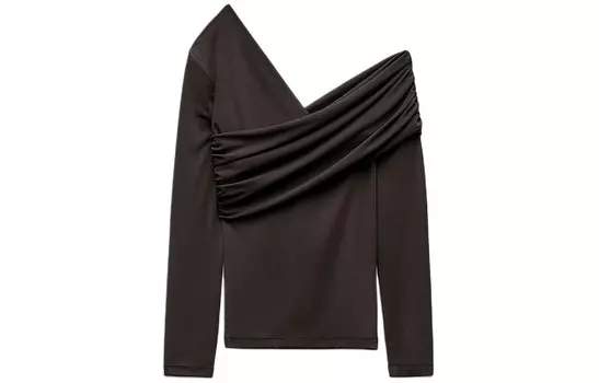 Футболка женская коричневая Zara