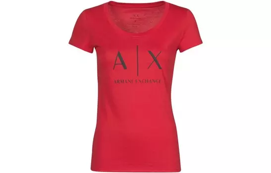 Футболка женская красная Armani Exchange