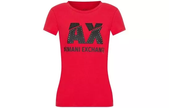 Футболка женская красная Armani Exchange