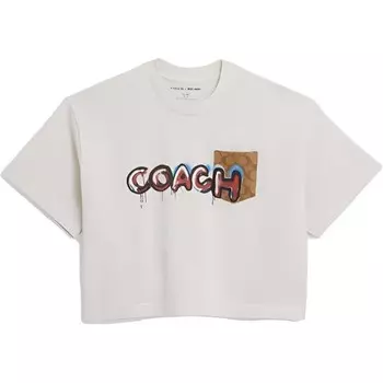 Футболка женская кремовая Coach