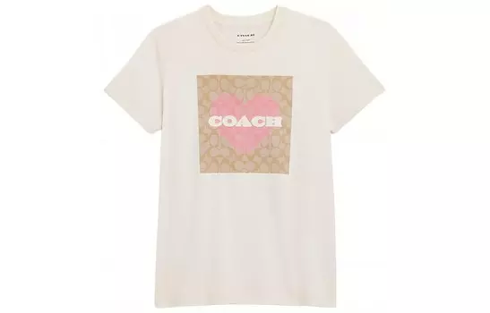 Футболка женская кремовая Coach