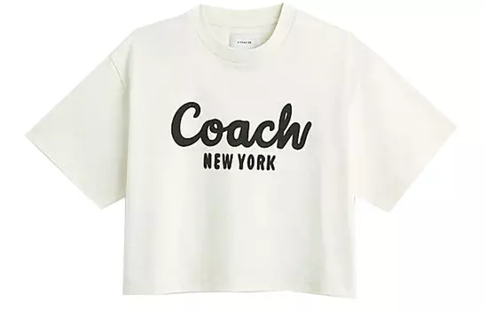 Футболка женская кремовая Coach