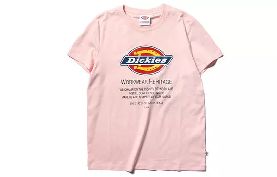Футболка женская кремово-розовая Dickies, розовый