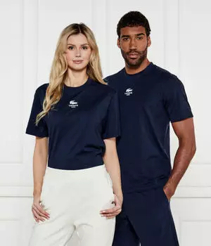 Футболка женская Lacoste классического кроя, синий