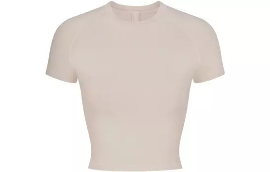 Футболка женская лаймово-серая Skims