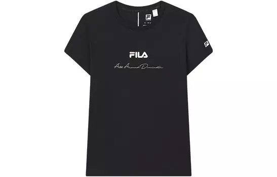 Футболка женская легкая черная Fila