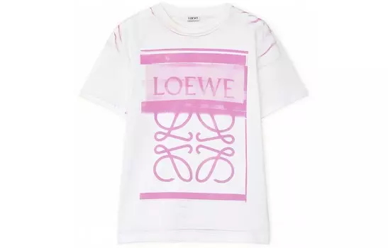 Футболка женская Loewe, розовый / белый