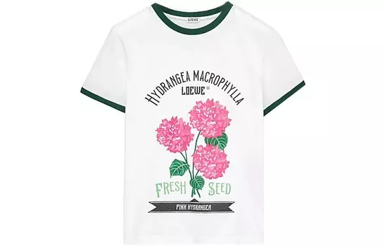 Футболка женская Loewe с рисунком, белый / черный