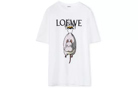Футболка женская Loewe Spirited Away с принтом, белый