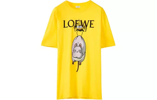 Футболка женская Loewe Spirited Away с принтом, желтый