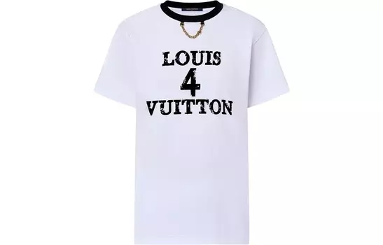 Футболка женская Louis Vuitton, белый / черный