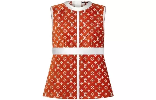 Футболка женская Louis Vuitton, красный / белый