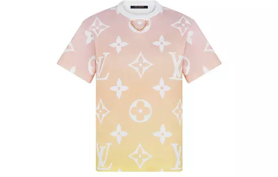 Футболка женская Louis Vuitton, желтый / розовый / белый