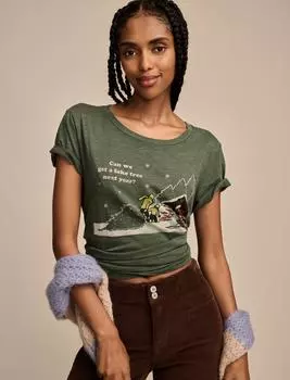 Футболка женская Lucky Brand, цвет medium dark green