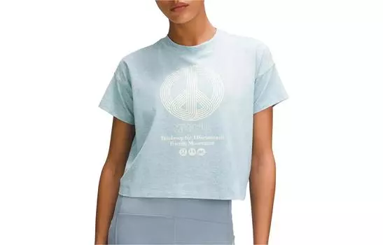 Футболка женская Lululemon, светло-голубой