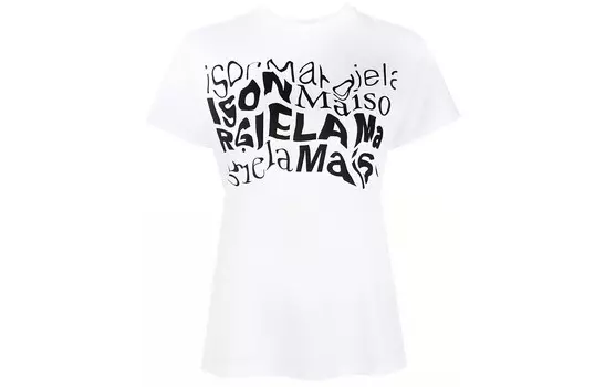 Футболка женская Maison Margiela, белый / черный