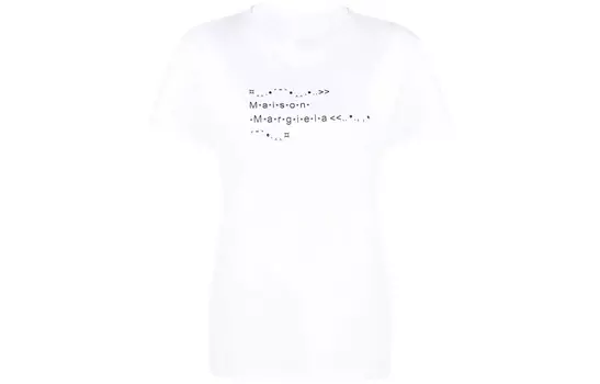 Футболка женская Maison Margiela с надписью, белый