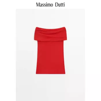 Футболка женская Massimo Dutti во французском стиле, красный