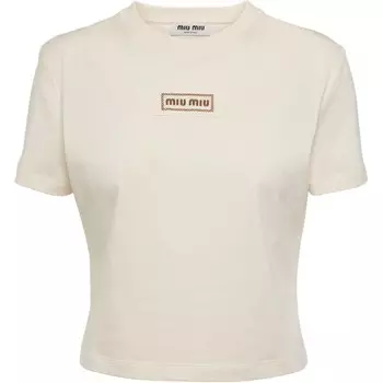 Футболка женская Miu Miu, бежевый