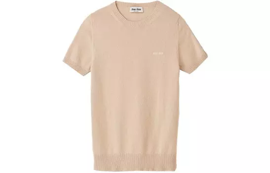 Футболка женская Miu Miu, светло-коричневый