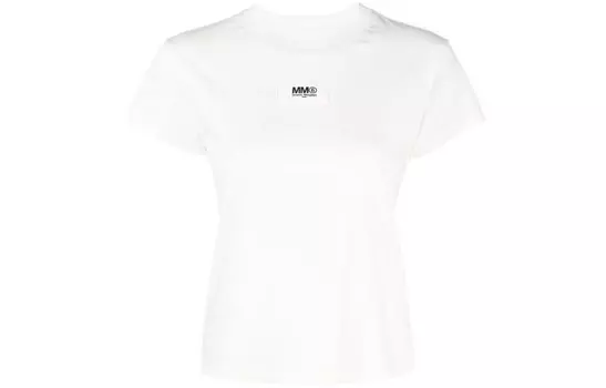 Футболка женская Mm6 Maison Margiela с логотипом, белый