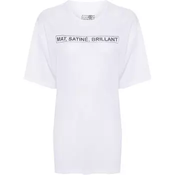 Футболка женская Mm6 Maison Margiela с надписью, белый