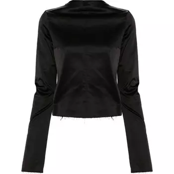 Футболка женская Mm6 Maison Margiela с плотной вставкой, черный