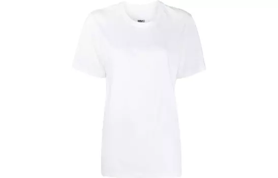 Футболка женская Mm6 Maison Margiela с принтом на спине, белый