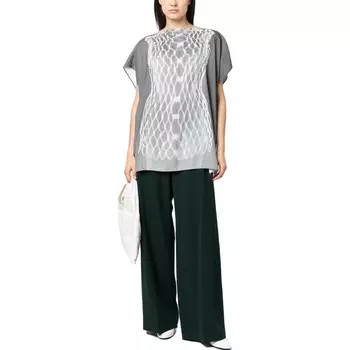 Футболка женская Mm6 Maison Margiela, серый / белый