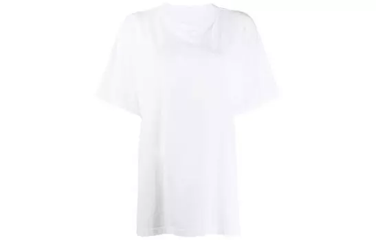 Футболка женская Mm6 Maison Margiela удлиненная, белый