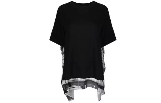 Футболка женская Mm6 Maison Margiela удлиненная, черный